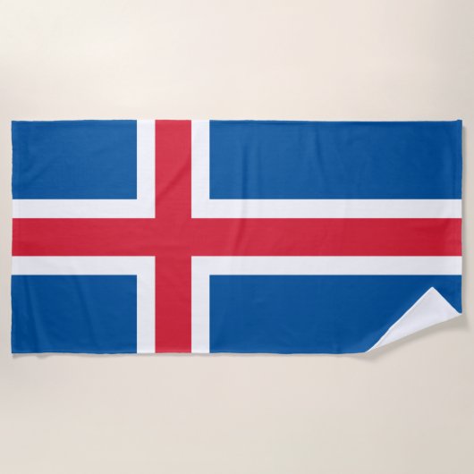 IJslandse vlag Strandlaken (Voorkant)