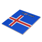 IJslandse vlag Tegeltje (Zijkant)