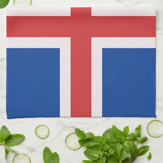 IJslandse vlag Theedoek (Gevouwen)