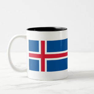 IJslandse vlag Tweekleurige Koffiemok