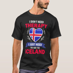 IJslandse vlag vakantie therapie IJsland T-shirt