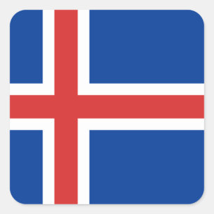 IJslandse vlag Vierkante Sticker
