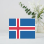 IJslandse vlag, vlag van IJsland Briefkaart (Staand voorkant)