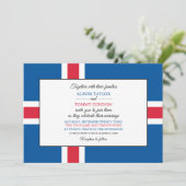 IJslandse vlag, vlag van IJsland bruiloft Kaart (Staand voorkant)