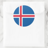 IJslandse vlag, vlag van IJsland Ronde Sticker (Tas)