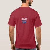 IJslandse vlag, vlag van IJsland T-shirt (Achterkant)