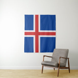 IJslandse vlag Wandkleed