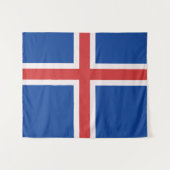IJslandse vlag Wandkleed (Voorkant (horizontaal))
