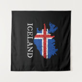 IJslandse vlag Wandkleed (Voorkant (horizontaal))