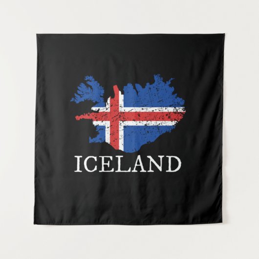 IJslandse vlag Wandkleed (Voorkant)
