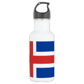 IJslandse vlag Waterfles (Voorkant)