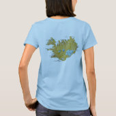 IJslandse vlag x kaart T-Shirt (Achterkant)
