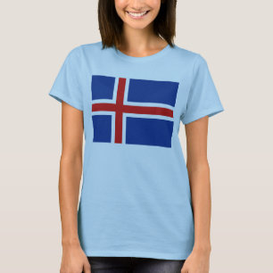 IJslandse vlag x kaart T-Shirt