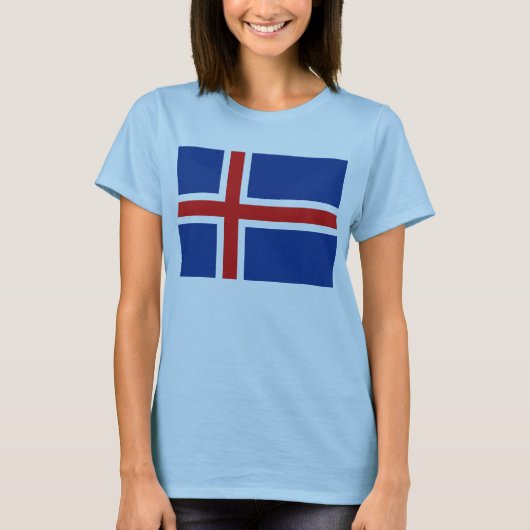 IJslandse vlag x kaart T-Shirt (Voorkant)