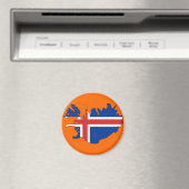 IJslandse vlaggenkaart Magneet (Insitu (Vaatwasser))