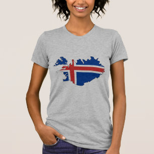 IJslandse vlaggenkaart T-shirt