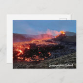 IJslandse vulkaan - Briefkaart (Voorkant / Achterkant)