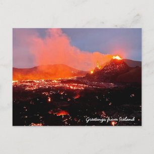 IJslandse vulkaan - Briefkaart