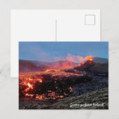 IJslandse vulkaan - Briefkaart (Voorkant / Achterkant)