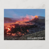 IJslandse vulkaan - Briefkaart