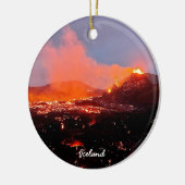 IJslandse vulkaan - keramische sierbloem Keramisch Ornament (Links)