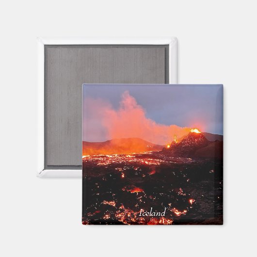 IJslandse vulkaan - magnet (Voorkant / Achterkant)