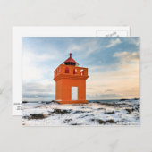 IJslandse vuurtoren Briefkaart (Voorkant / Achterkant)