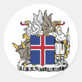 IJslandse wapenstilstand Ronde Sticker (Voorkant)