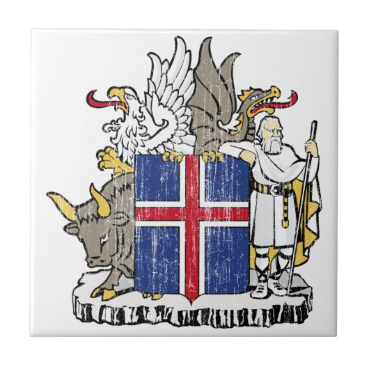 IJslandse wapenstilstand Tegeltje (Voorkant)
