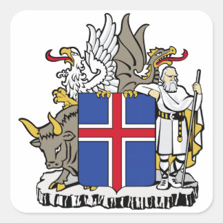 IJslandse wapenstilstand Vierkante Sticker