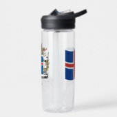 IJslandse wapenstilstand, vlag, IJsland Waterfles (Links)