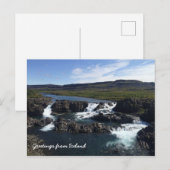 IJslandse waterval Briefkaart (Voorkant / Achterkant)