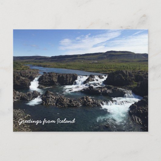 IJslandse waterval Briefkaart (Voorkant)