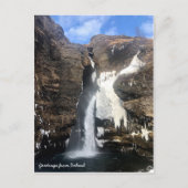 IJslandse waterval Briefkaart (Voorkant)