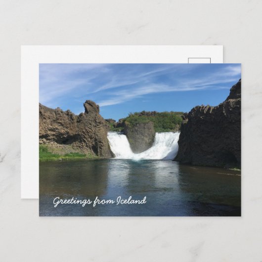 IJslandse waterval Briefkaart (Voorkant / Achterkant)