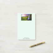 IJslandse Waterval Groen Natuur Foto Post-it® Notes (Op bureau)
