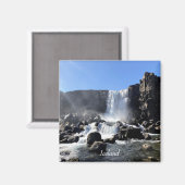 IJslandse watervalmagneet Magneet (Voorkant / Achterkant)