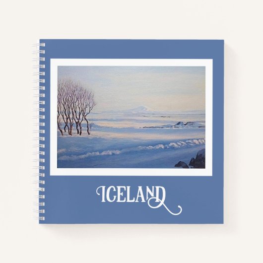 IJslandse winterlandschap beeldende kunst door Pol Notitieboek (Voorkant)