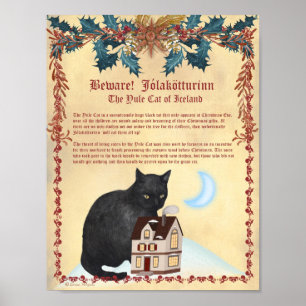 IJSLANDSE YULE KAT Legende van Jólakötturinn   Poster