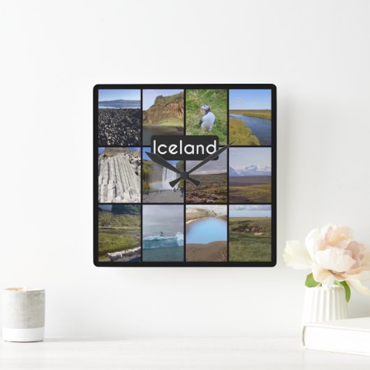 IJslandse zomerlandschap Vierkante Klok (Huis)