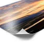 IJslandse zonsondergang Foto Afdruk (Hoek)