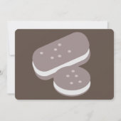 Ijslepel en ijs-sandwich confetti kaart (Achterkant)