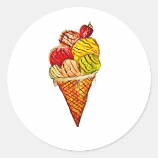 ijslestickers ronde sticker