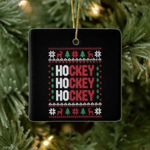 Ijsliefhebber Kerstman Grappig Sportteam Keramisch Ornament