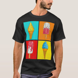 Ijsliefhebber Zomer dessert Sprinkels Pop Art I T-shirt