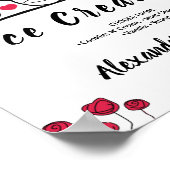 Ijslispens Bruidsborrel Huwelijk Liefdesvogel Bord Poster (Hoek)