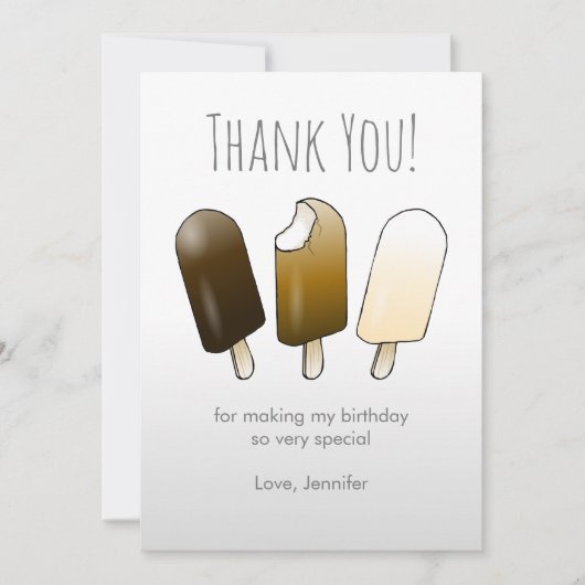 IJslolly Bedankkaart (Voorkant)