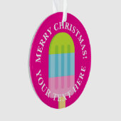 Ijslolly Kerstboom ornament cadeau (voorkant)