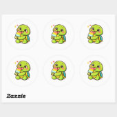IJslolly traktatie Ronde Sticker (Vel)