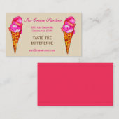 IJsmakerij of -bedrijf Visitekaartje (Voorkant / Achterkant)